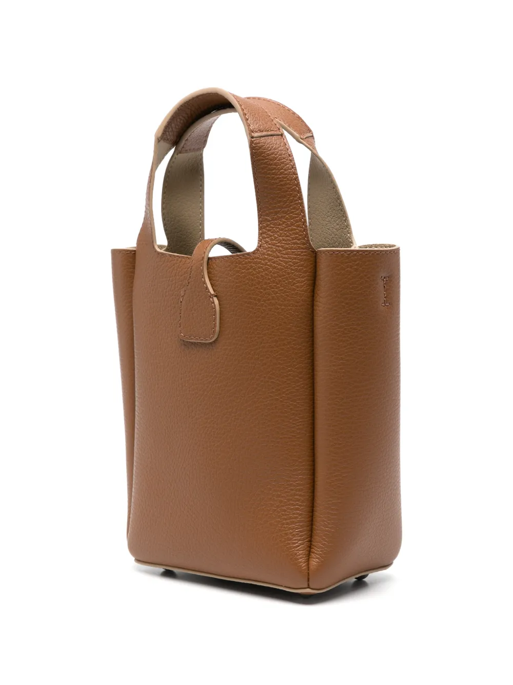 Hogan Shopper van bewerkt leer met logoplakkaat Bruin