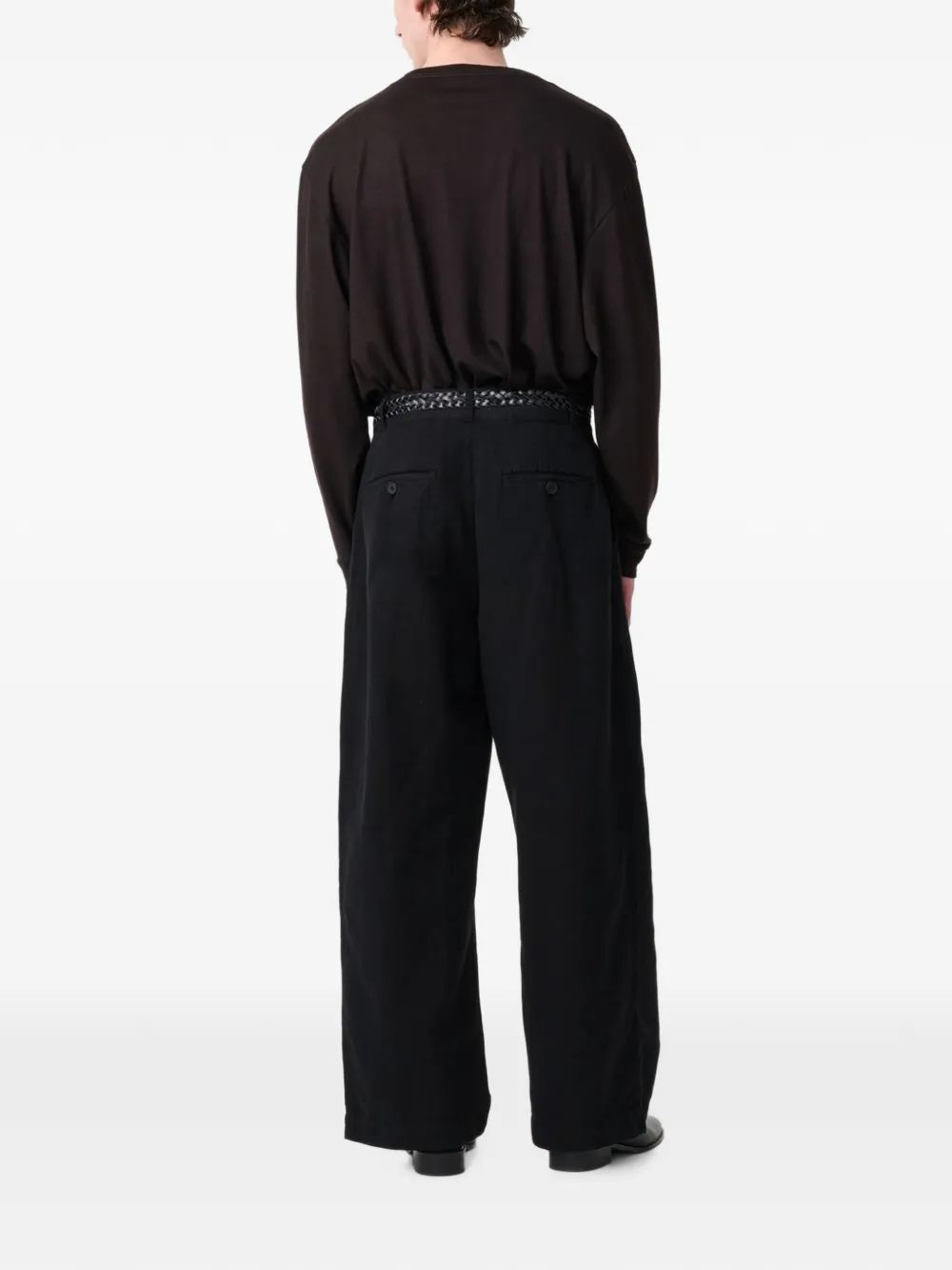 Studio Nicholson long-sleeved jersey T-shirt Bruin