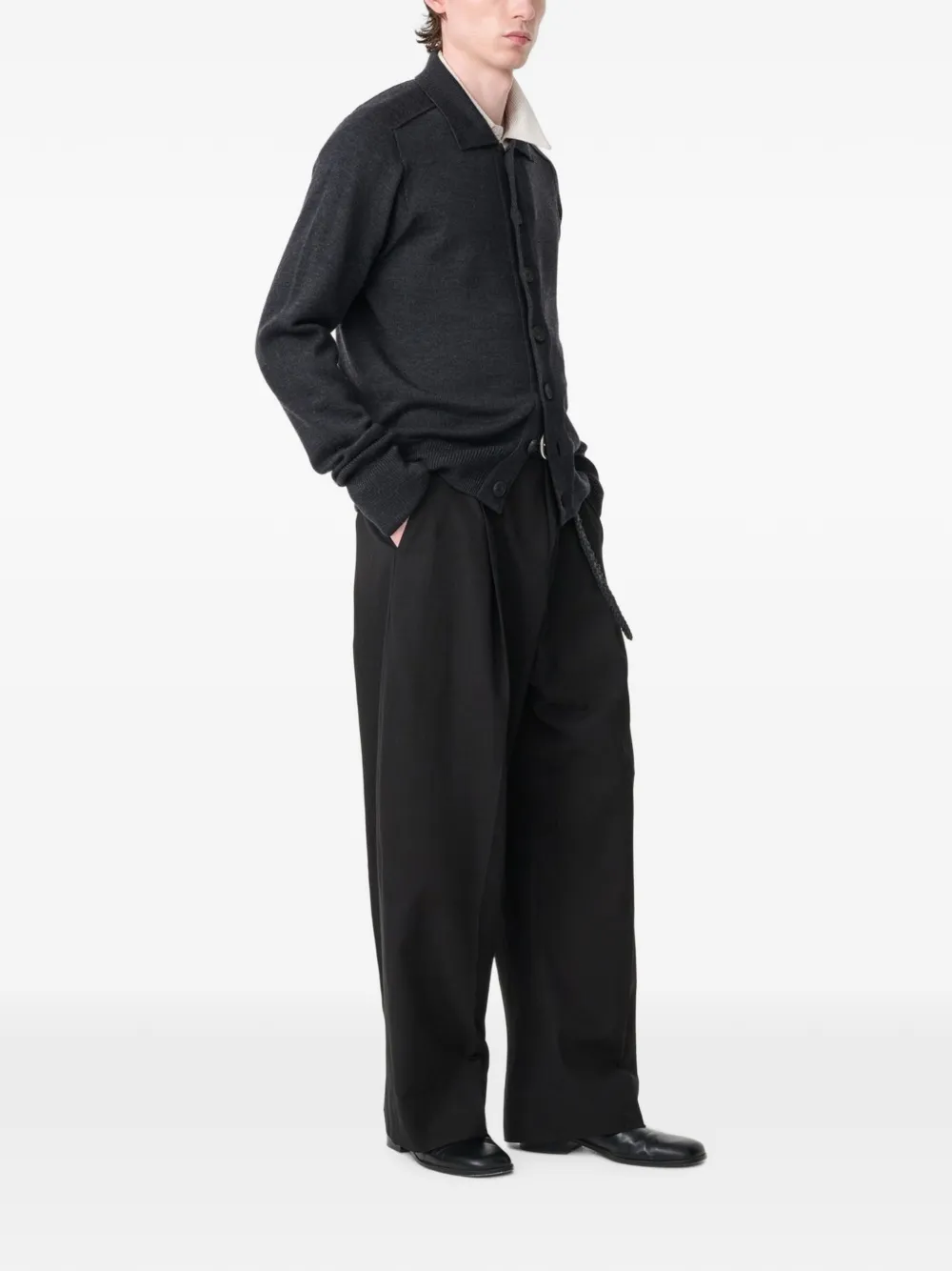 Studio Nicholson Lanark vest van merinowol Grijs