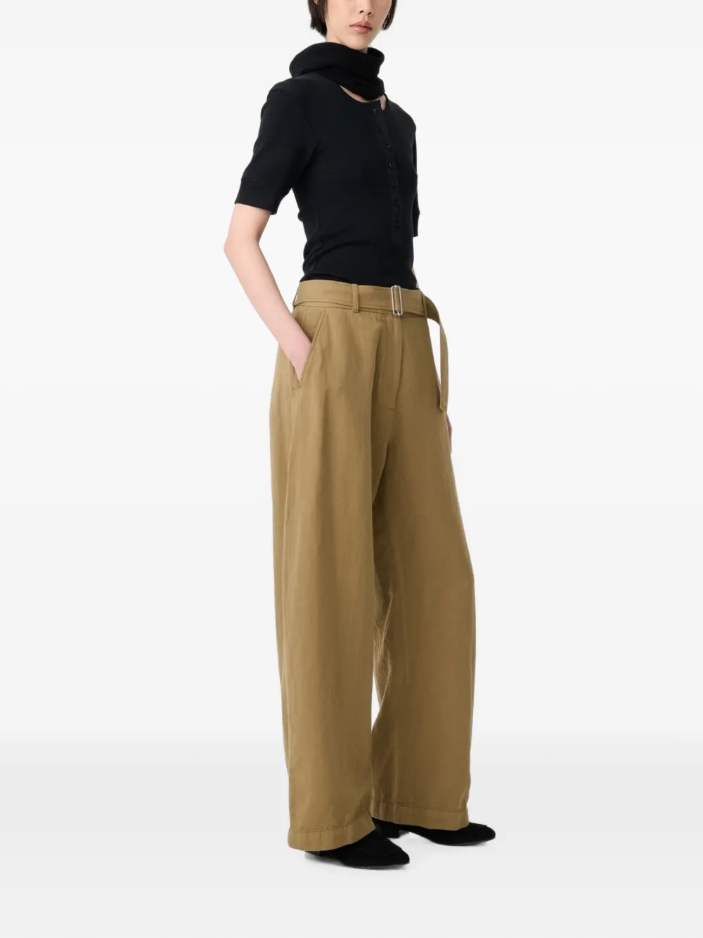 Studio Nicholson Chatto belted trousers Bruin