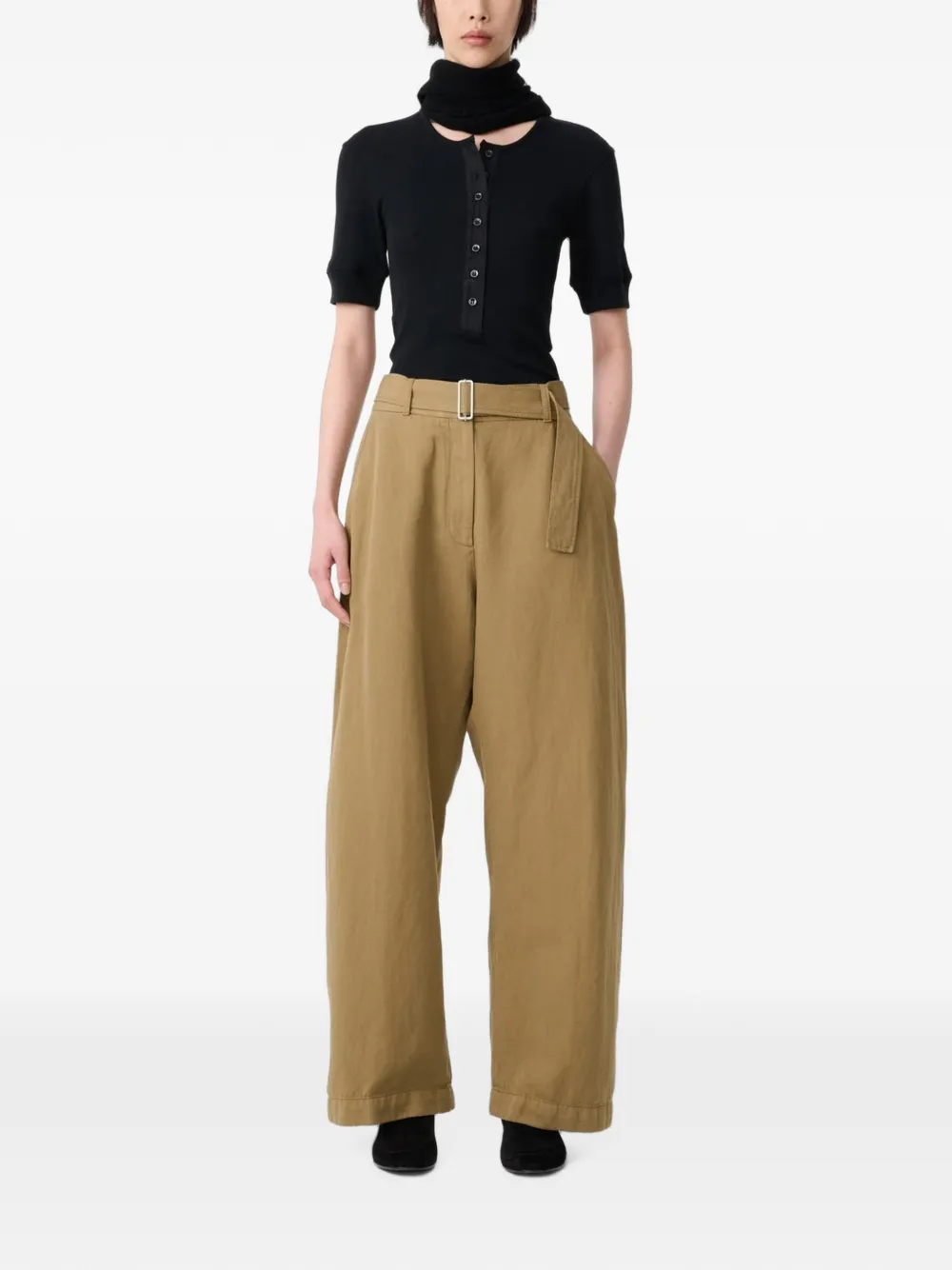 Studio Nicholson Chatto belted trousers Bruin