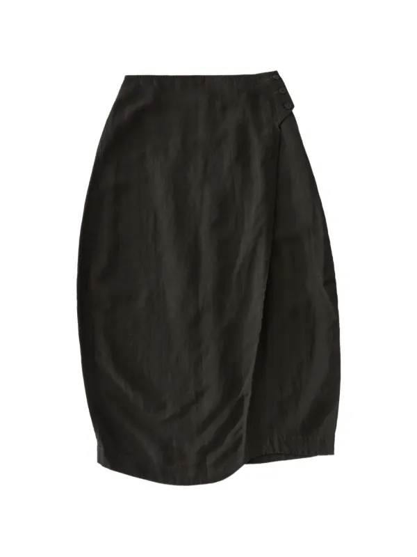 Studio Nicholson Bryde Tapered Midi Skirt in Black