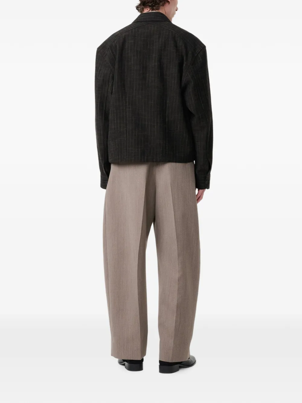 Studio Nicholson Kelver pinstripe jacket Groen