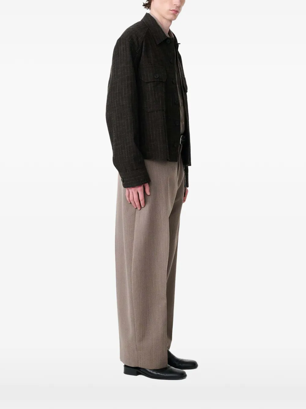 Studio Nicholson Kelver pinstripe jacket Groen