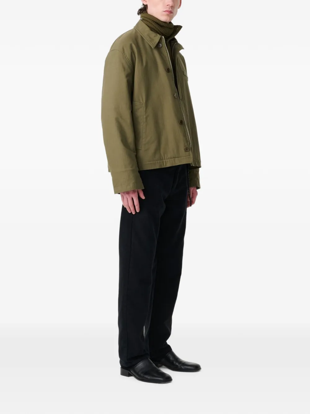 Studio Nicholson Linton Military-inspired Jacket in Green, view 3