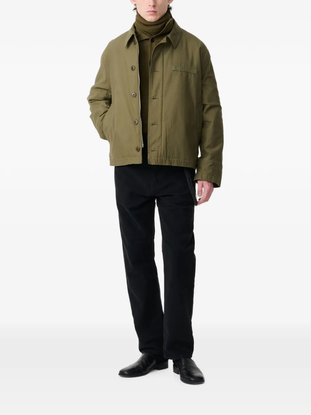 Studio Nicholson Linton Military-inspired Jacket in Green, view 2