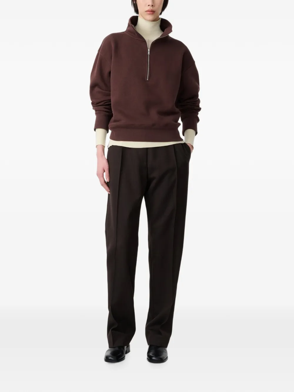 Studio Nicholson Thalen half-zip sweatshirt Bruin
