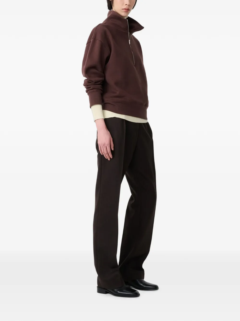Studio Nicholson Thalen half-zip sweatshirt Bruin