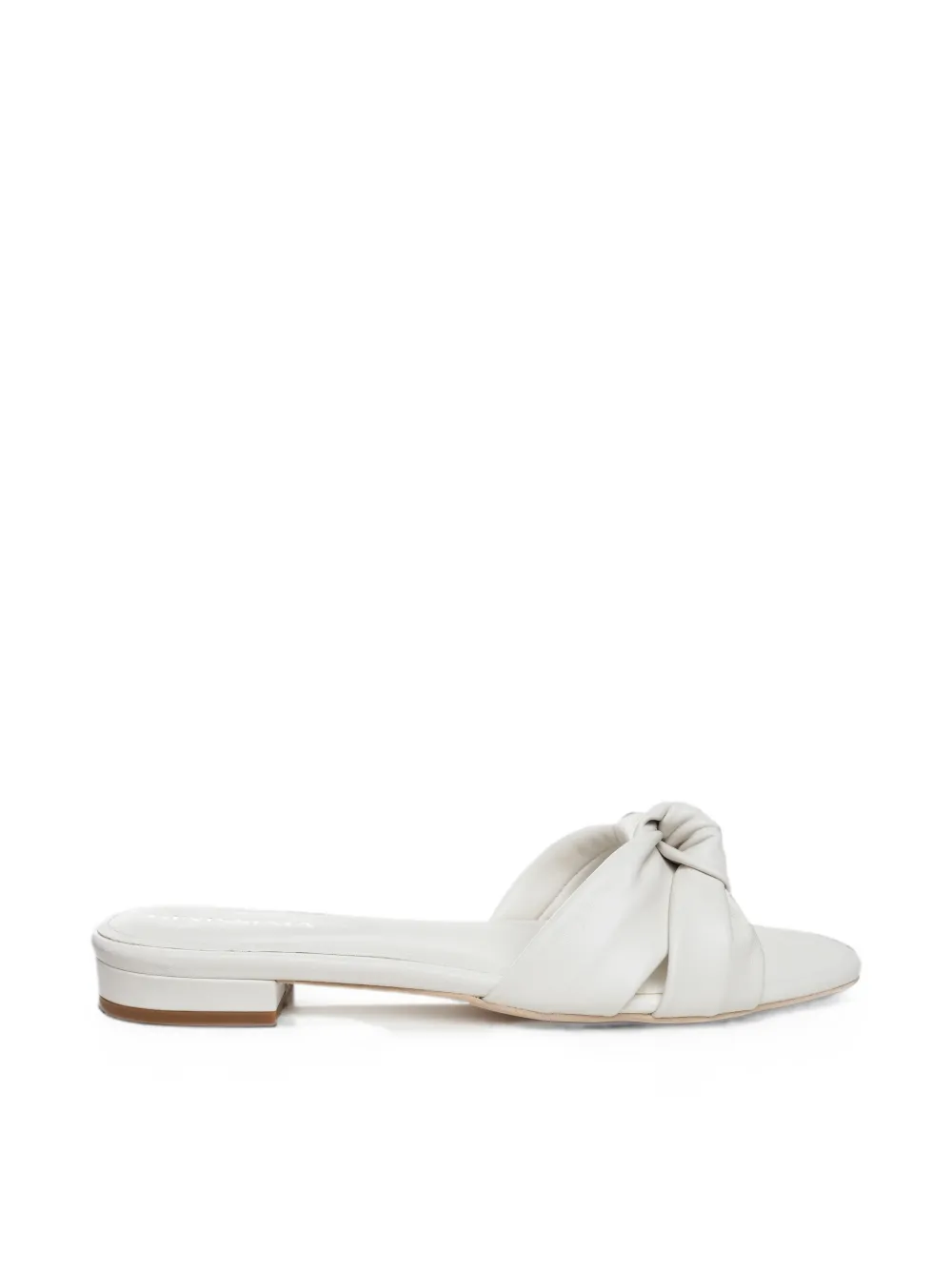 Ginissima Sofia Knot-detail Leather Sandals In White