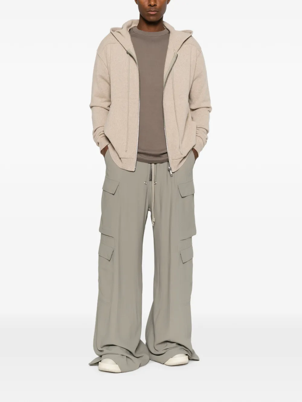 Rick Owens Hoodie met rits Beige