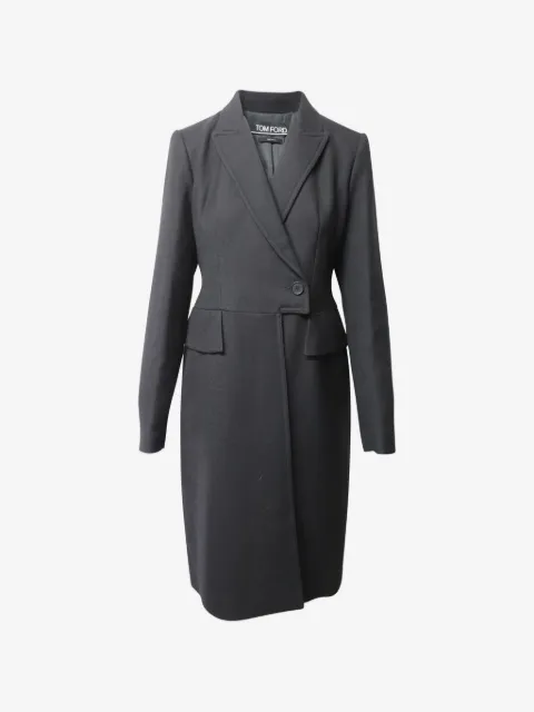 Tom Ford Vintage abrigo de lana con solapas de muesca