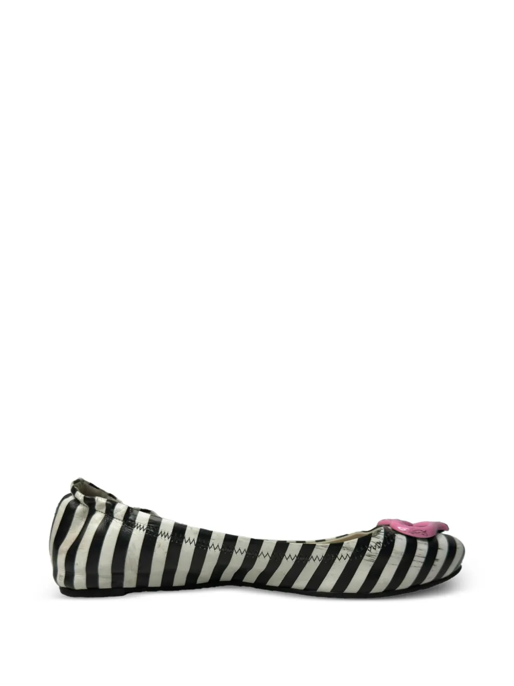 Sophia Webster Miami striped leather ballet flats - Mehrfarbig