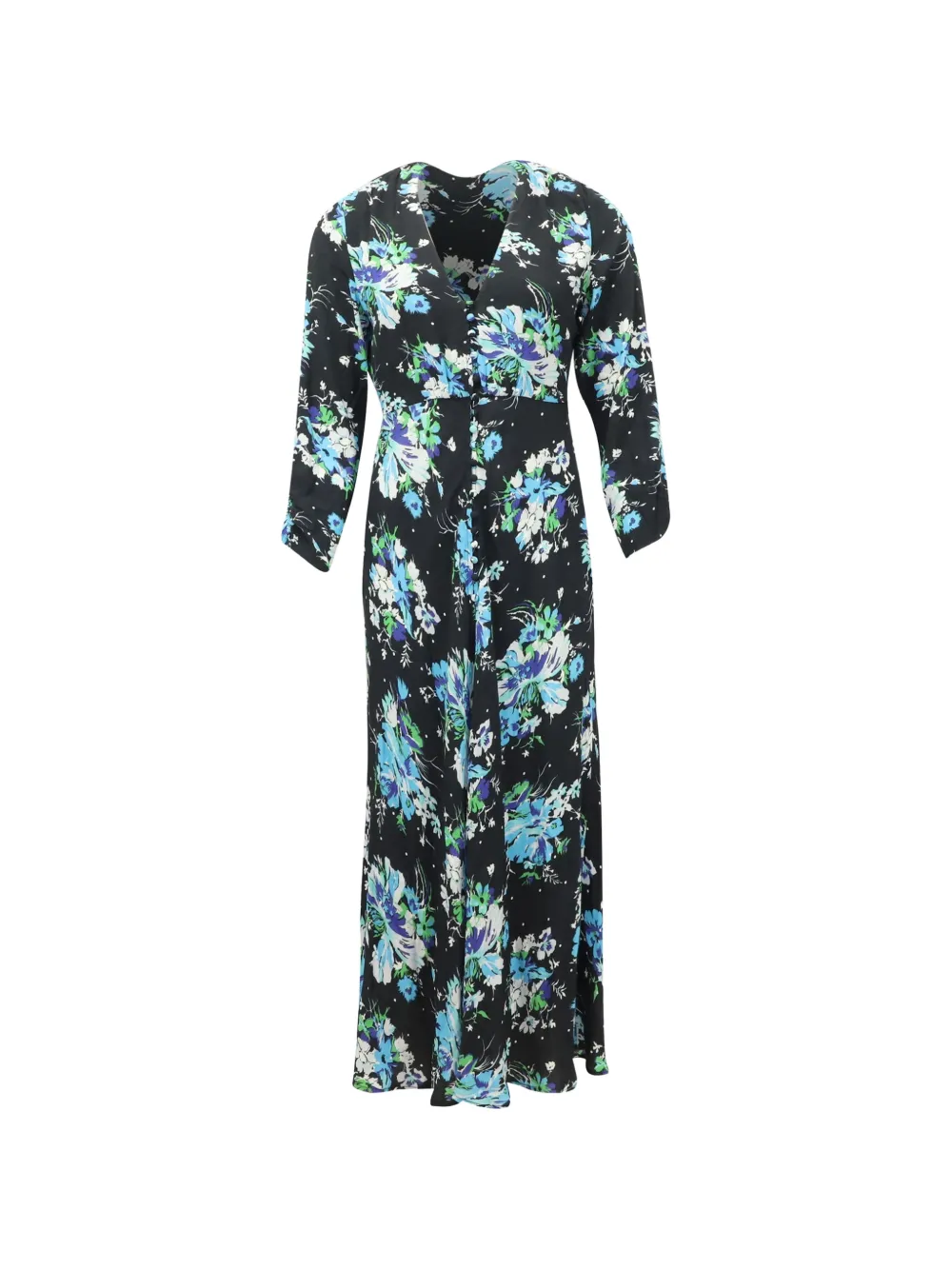Rixo floral-print long-sleeve maxi dress - Nero