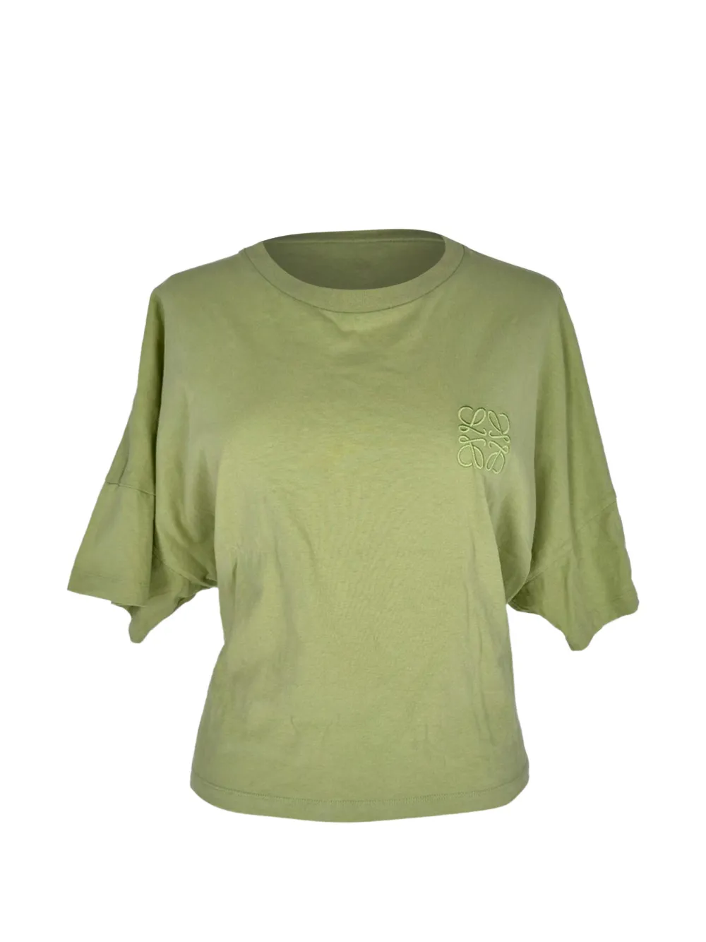 Pre-owned Loewe Anagram Oversize Cotton T-shirt In Green