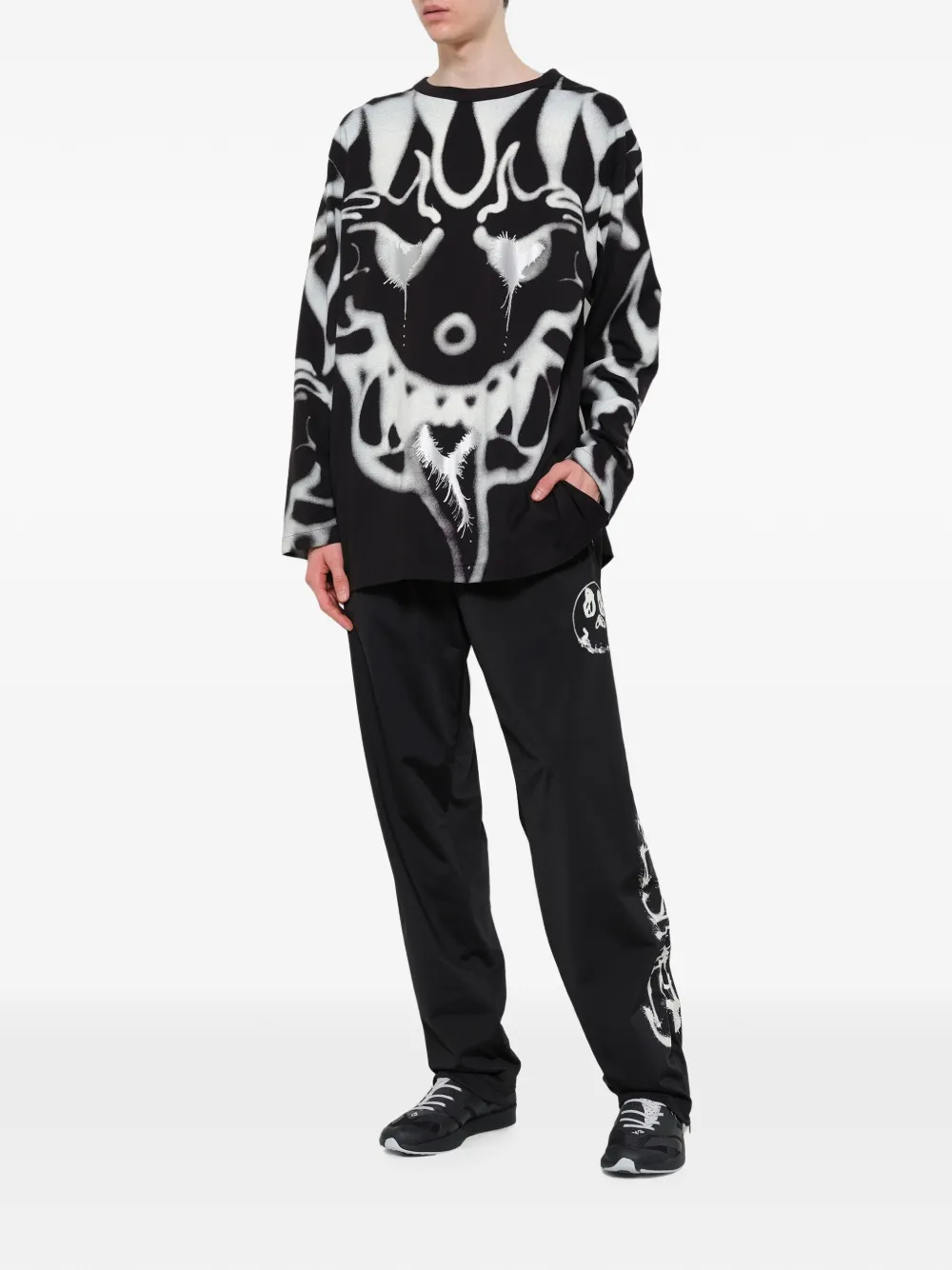 Y-3 Chito trainingsbroek met grafische print Zwart