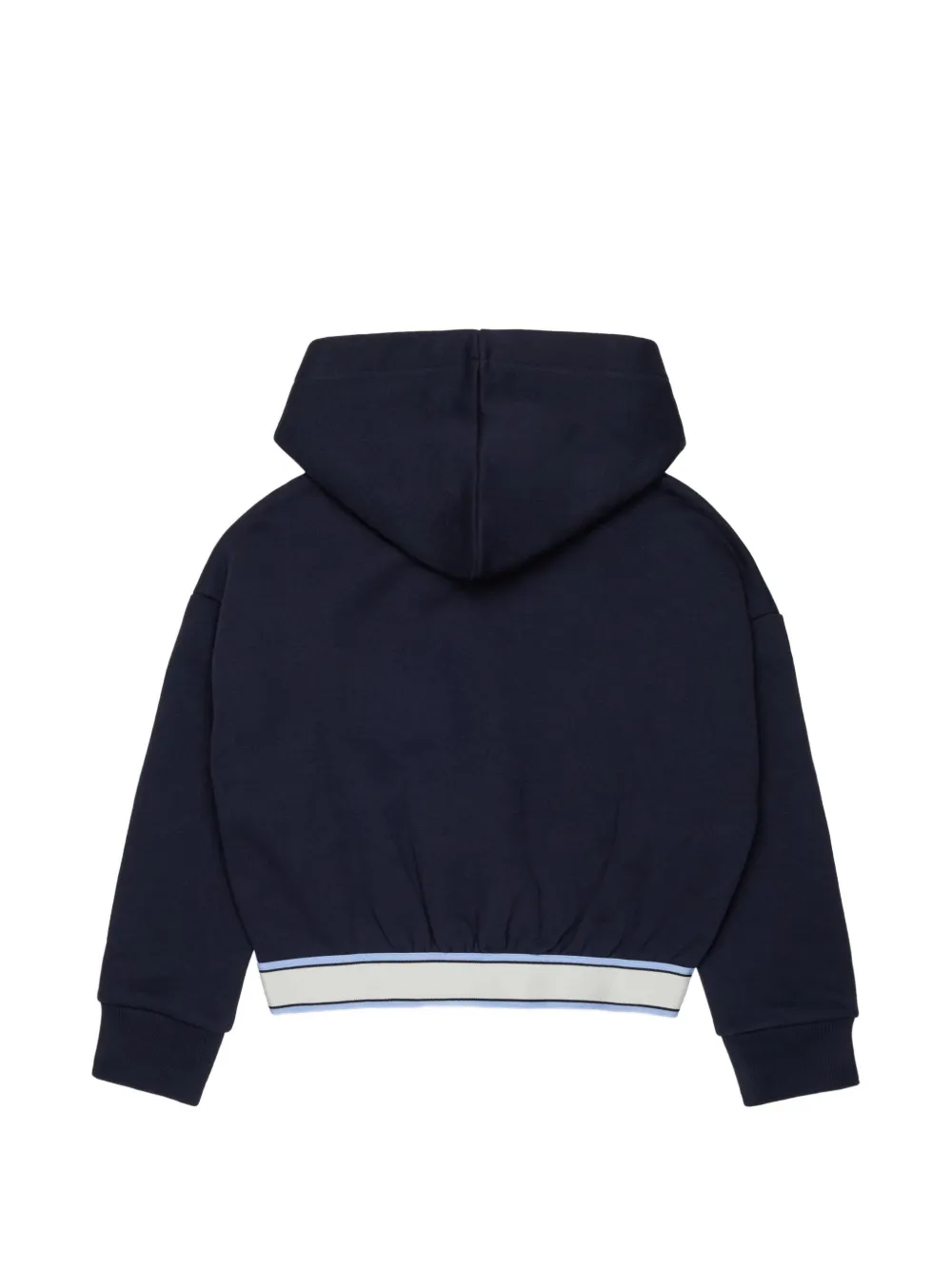 Marni Kids Katoenen hoodie met elastische logoband Blauw
