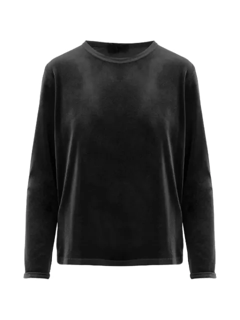 F.It velvet-effect crew-neck sweater