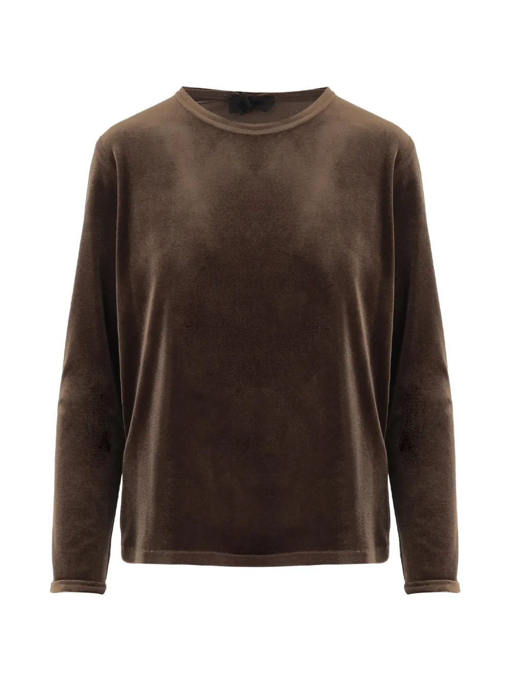 F.It velvet-effect crew-neck sweater - Braun
