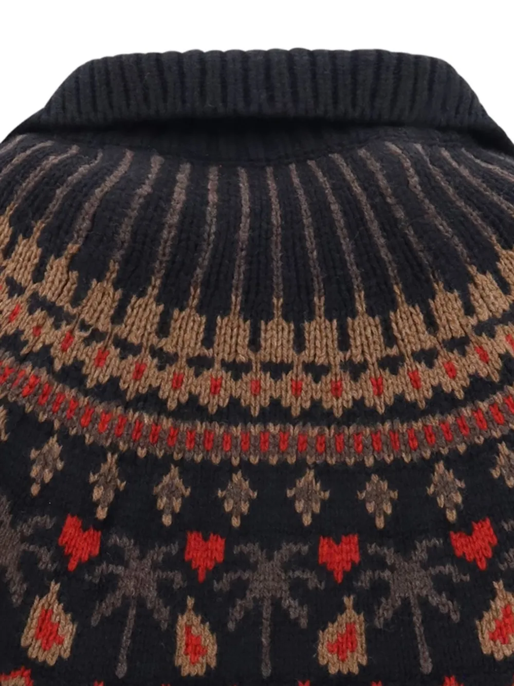 Alanui Wollen vest met Fair Isle-patroon Zwart