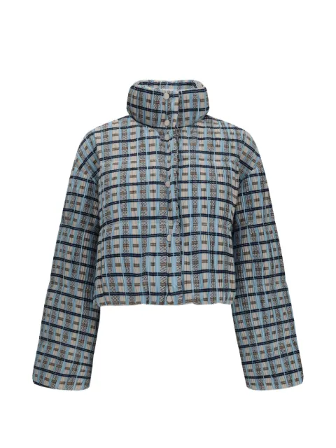 Gongdid Design tartan-pattern padded jacket