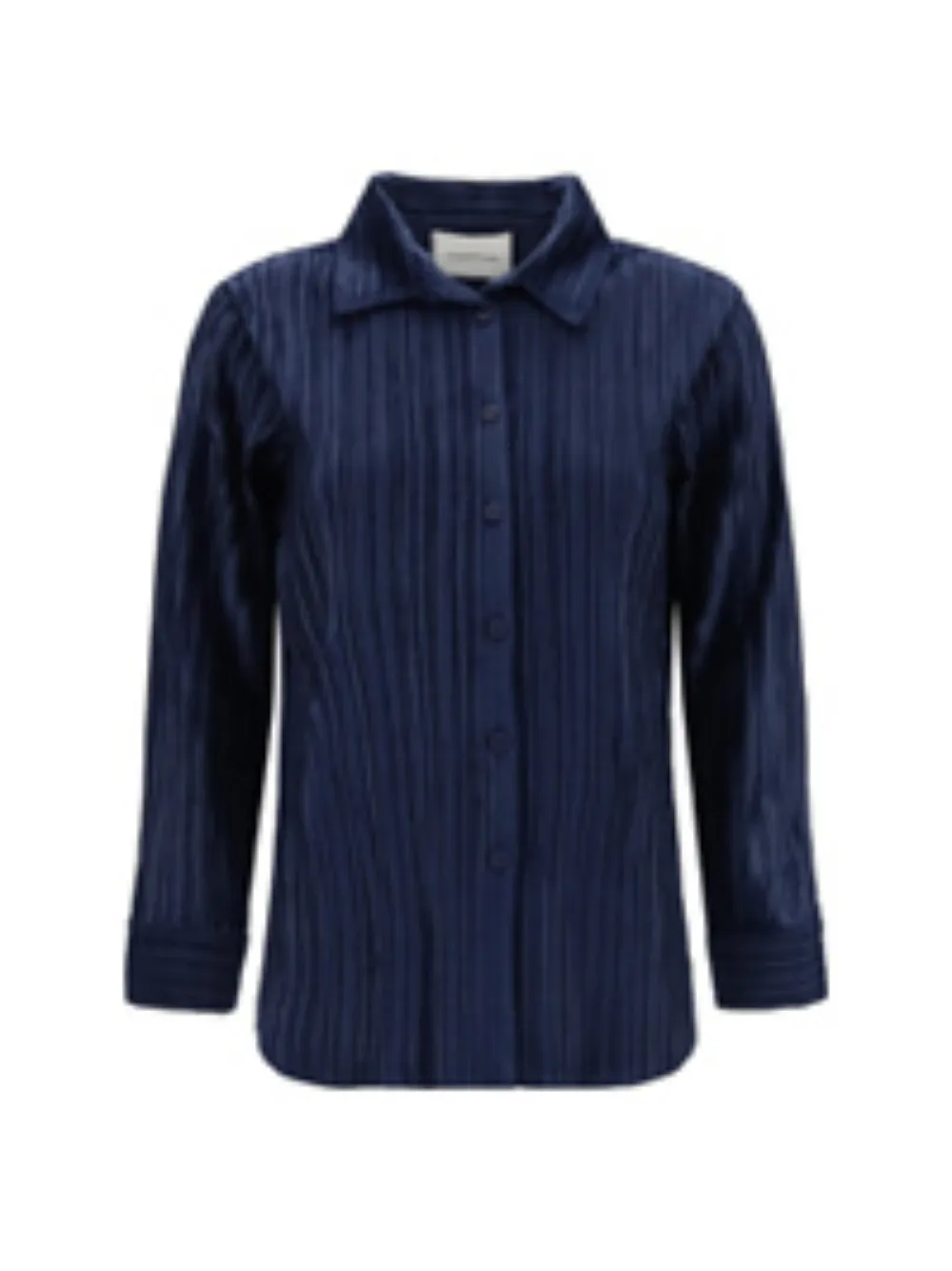Gongdid Design plissé-effect long-sleeve shirt - Blau