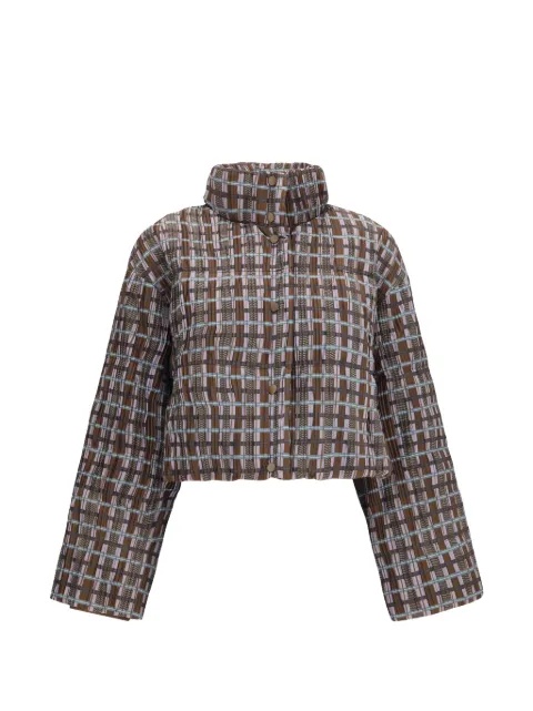 Gongdid Design tartan-pattern padded jacket