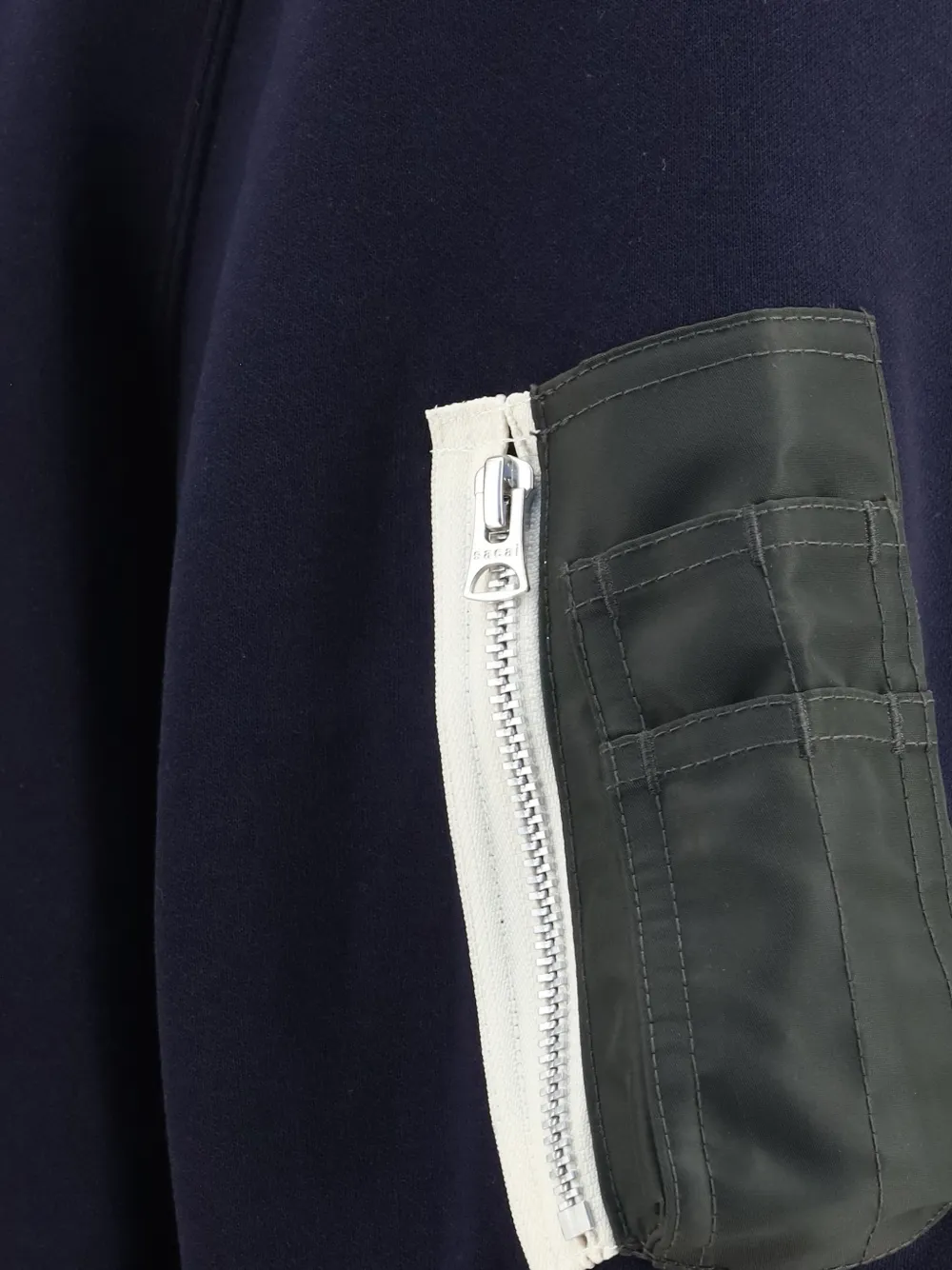 sacai half-zip polo shirt Blauw