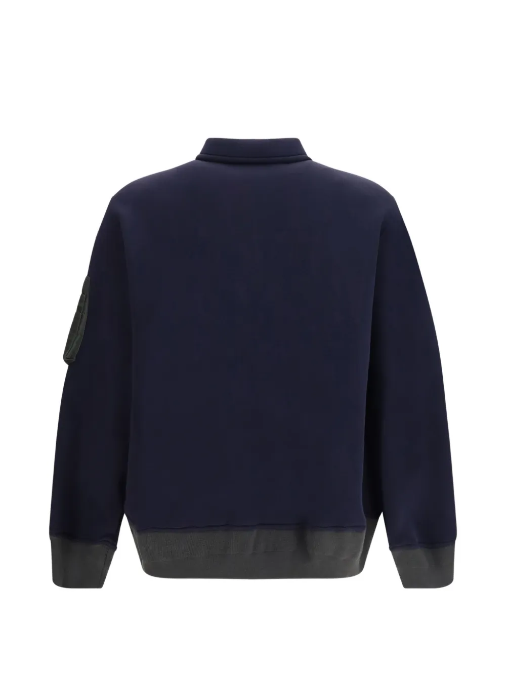 sacai half-zip polo shirt Blauw