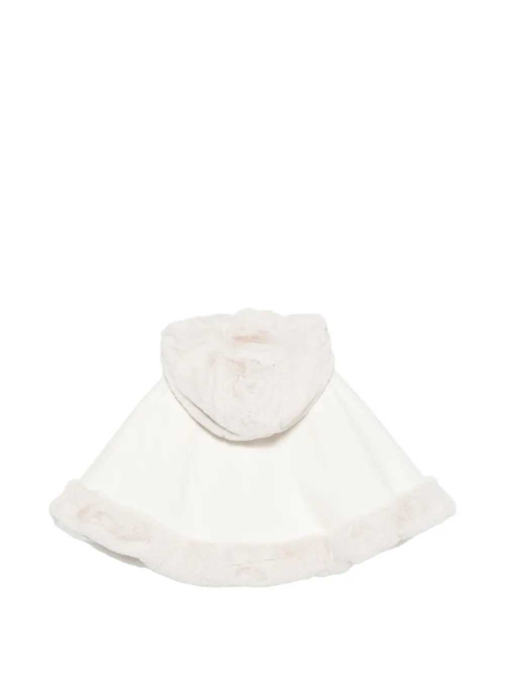 La Stupenderia Cape met strik-detail en afwerking van imitatiebont Wit