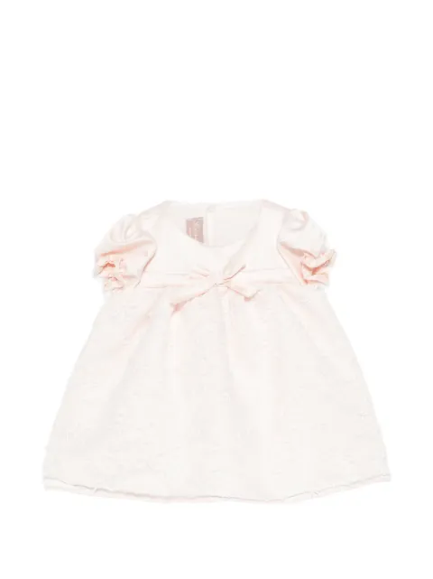 La Stupenderia floral-lace bow-detail dress