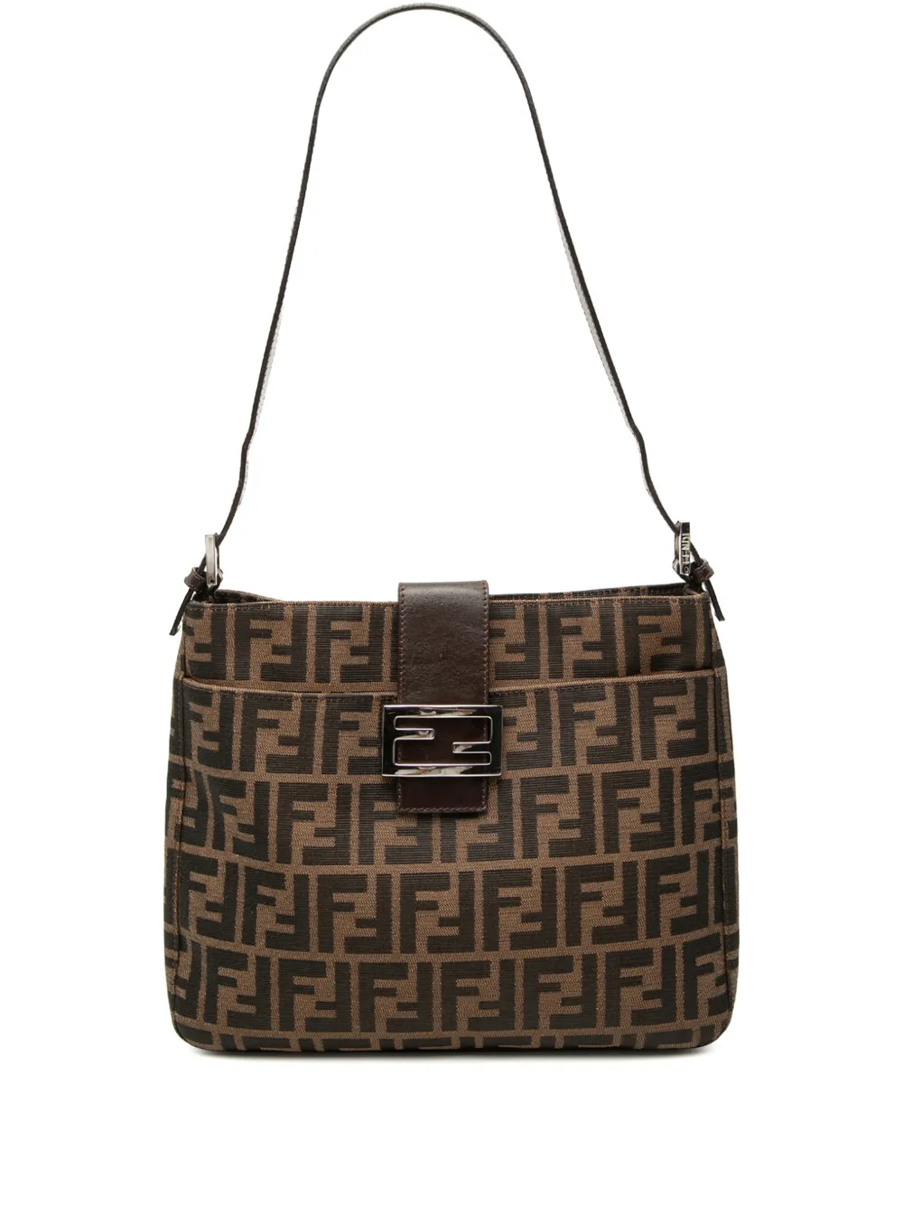 Fendi Pre-Owned 2000-2010 Zucca Canvas shoulder bag - Braun