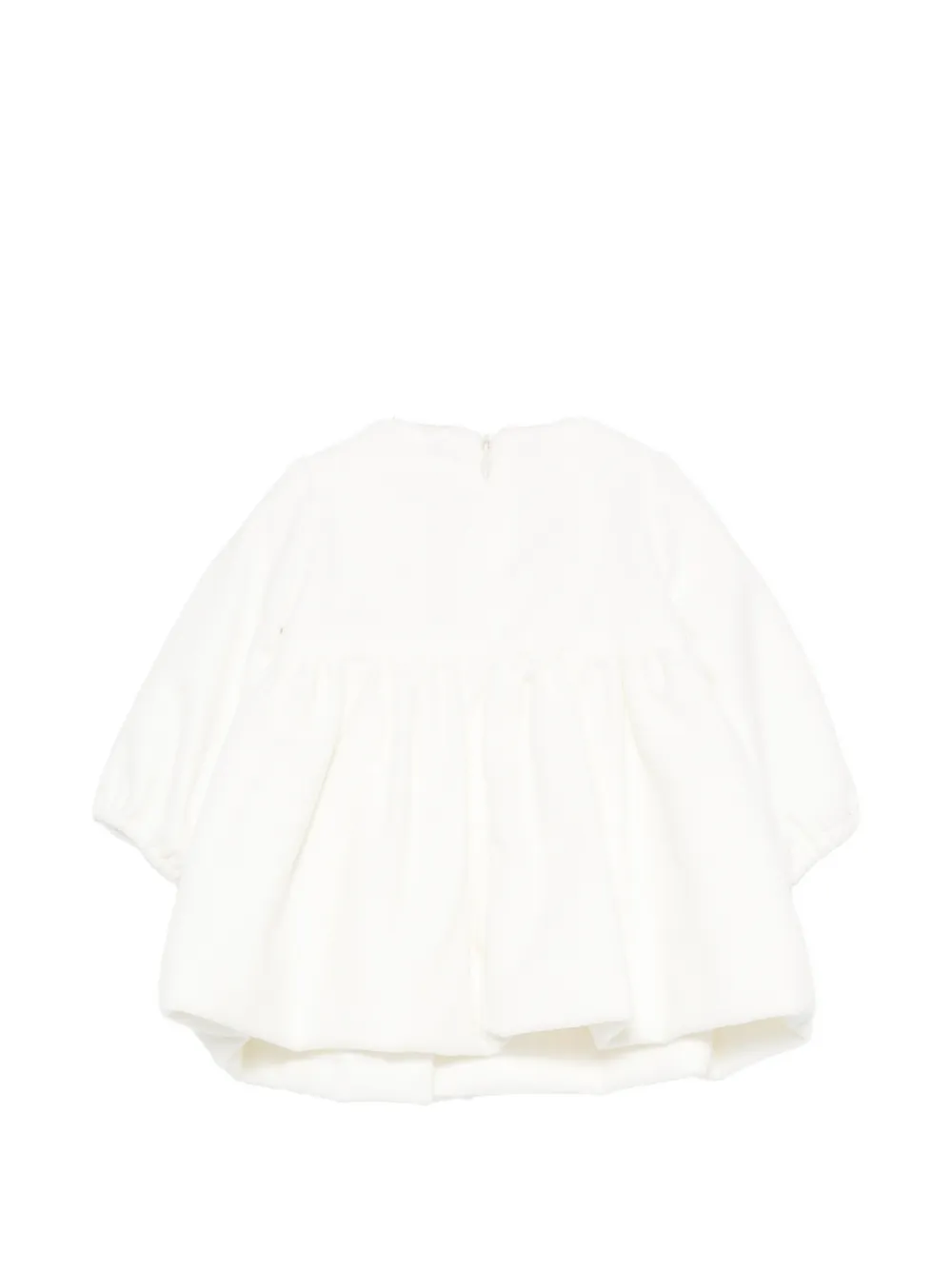 La Stupenderia bow-detail long-sleeve dress Wit