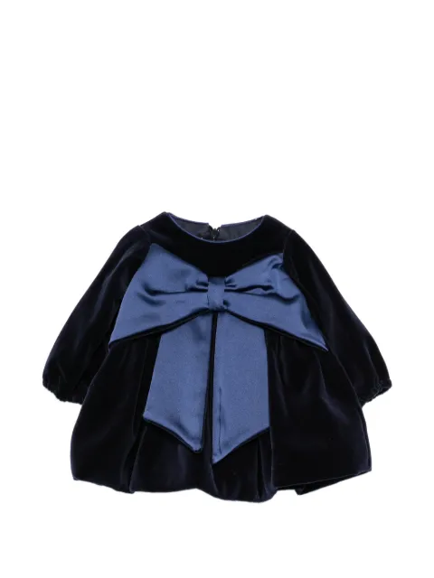 La Stupenderia bow-detail velvet dress set