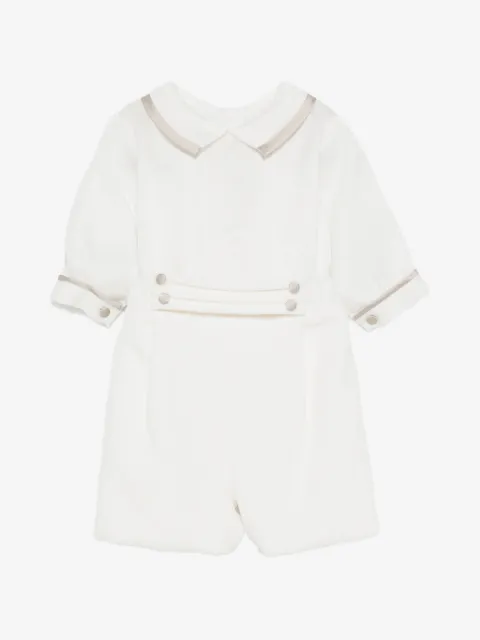 La Stupenderia contrast-trim Peter Pan collar romper
