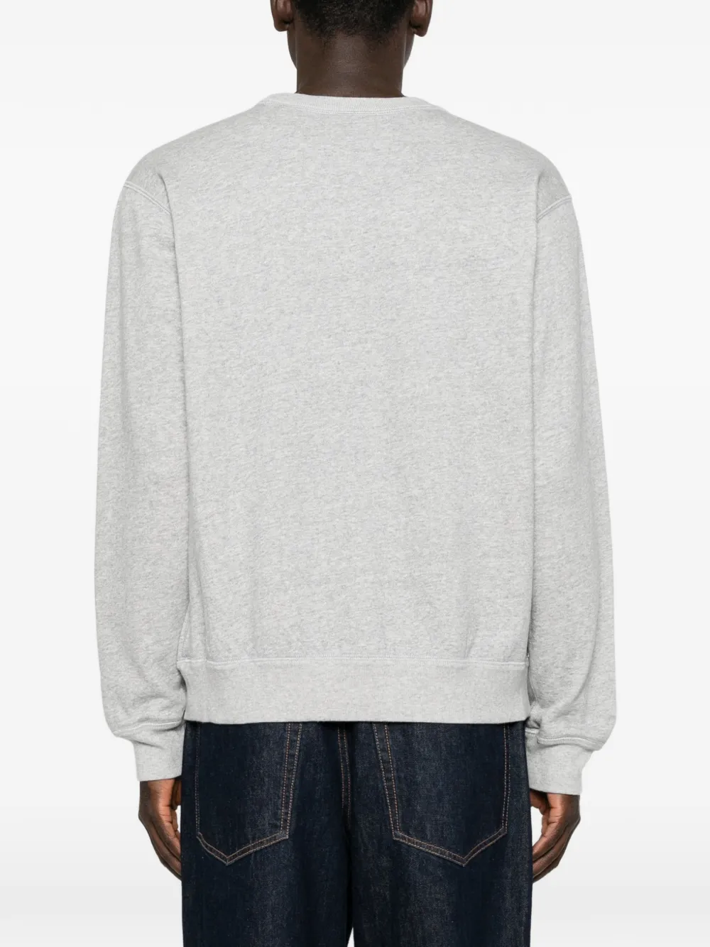 MARANT Trui met geborduurd logo en ronde hals Grijs