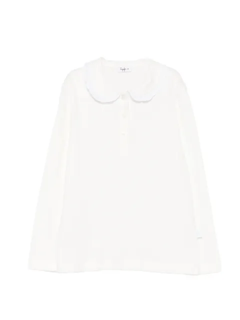 Il Gufo ruffle-trim polo shirt