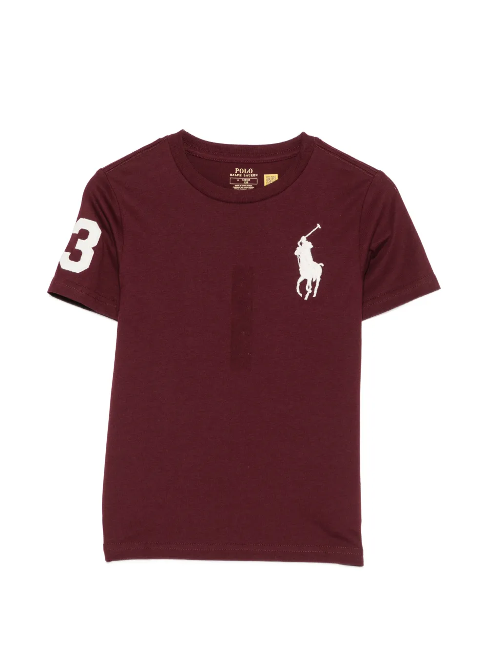 POLO RALPH LAUREN KIDS logo-embroidered T-shirt - Rosso