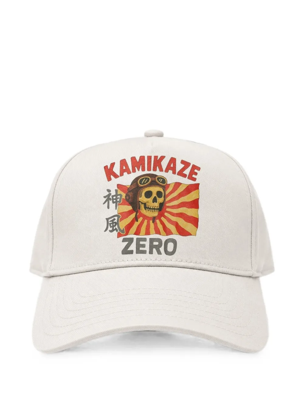 Melt Graphic-print Cotton Baseball Cap In White