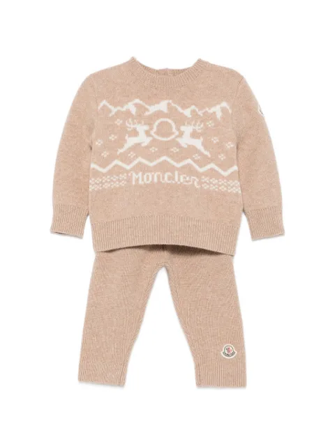 Moncler Enfant intarsia-knit sweater and trousers set