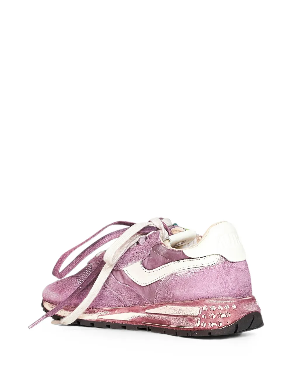 Autry Reelwind distressed-finish lace-up sneakers Roze