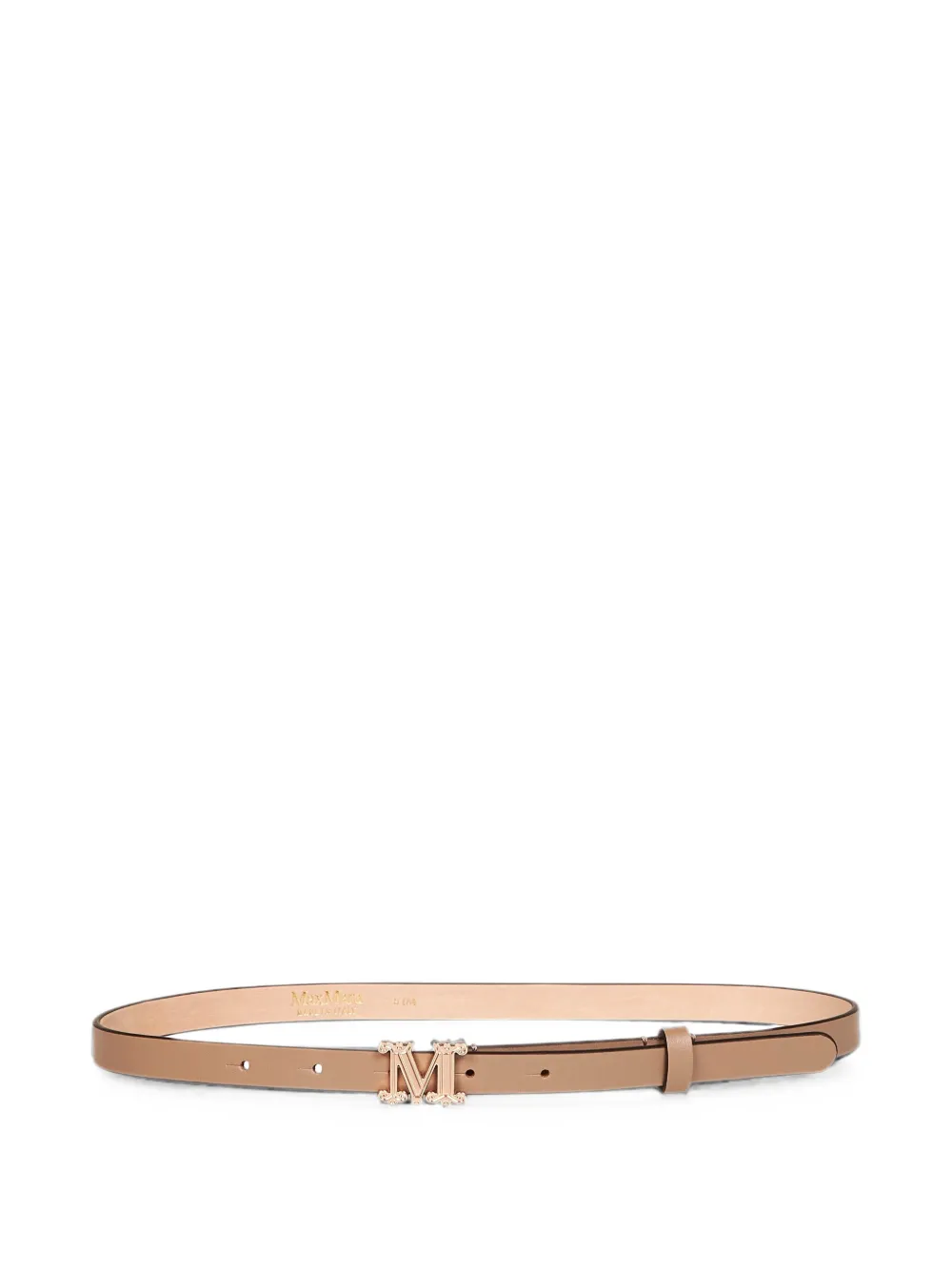 Max Mara leather monogram belt - mud - Toni neutri