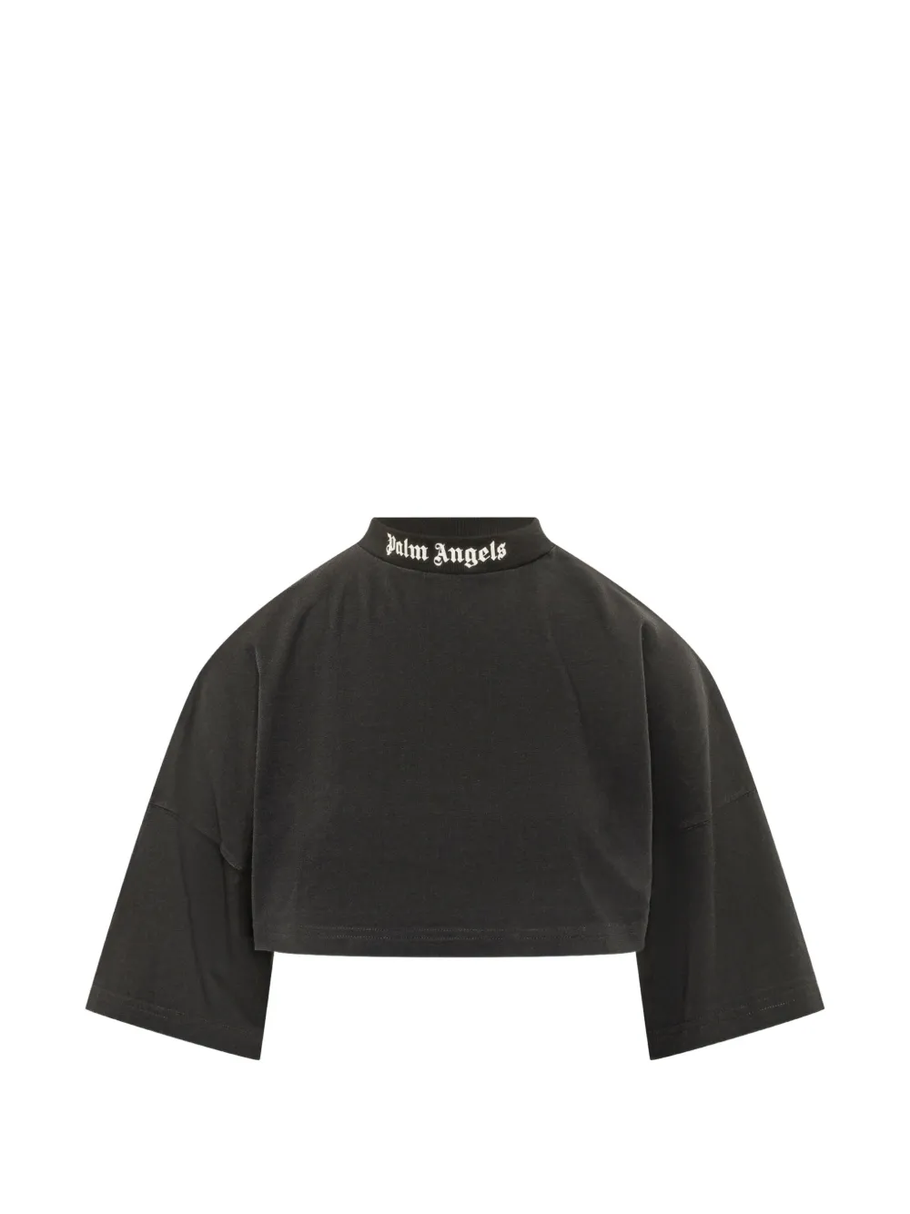 Palm Angels logo-print cropped top - Nero