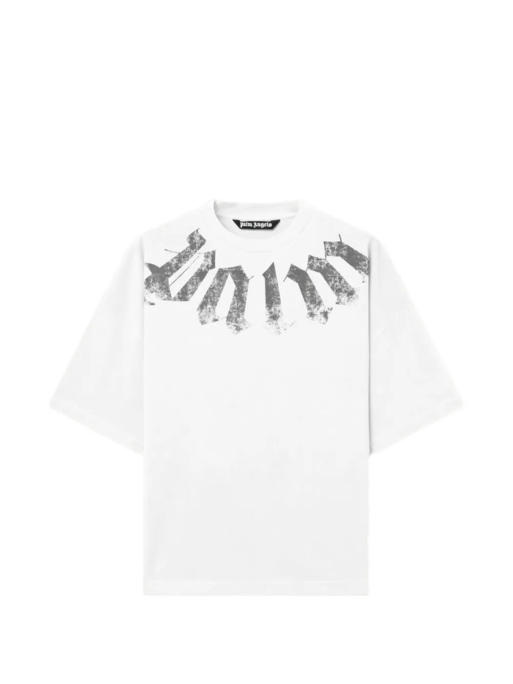 Palm Angels Big Neck logo-print T-shirt - Bianco