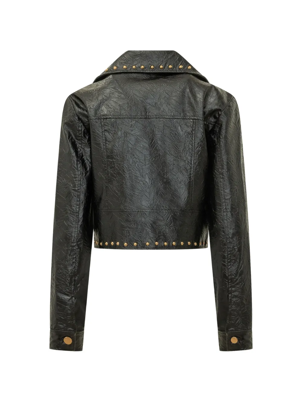 Michael Kors crinkled studded jacket Zwart