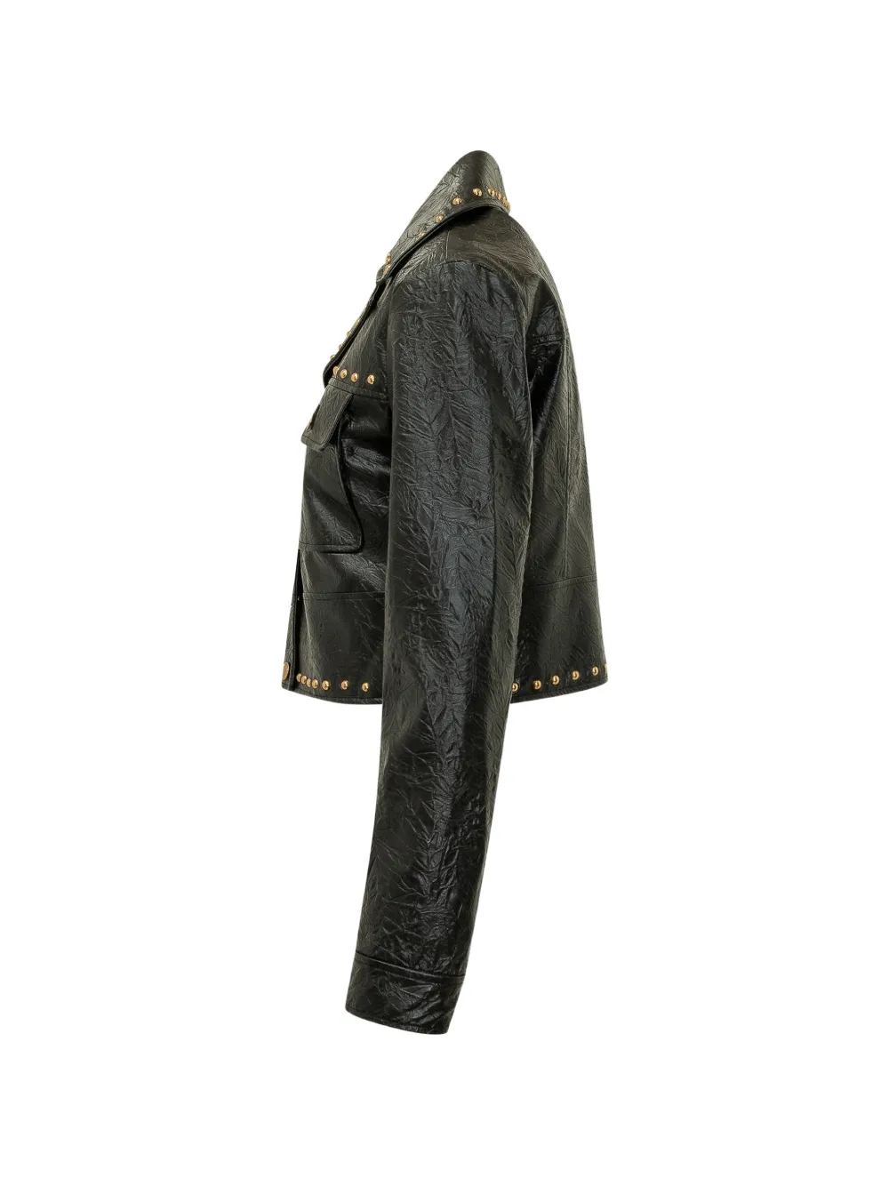 Michael Kors crinkled studded jacket Zwart