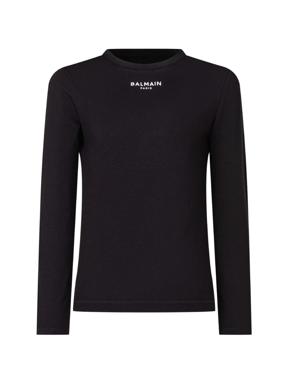 Balmain Kids logo-print long-sleeve T-shirt - Nero