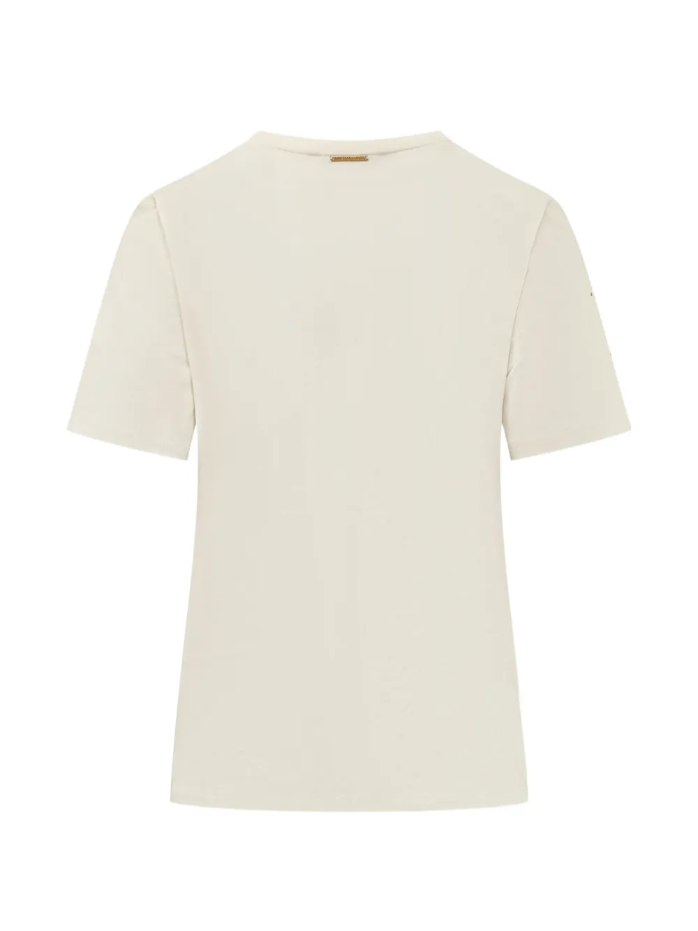 Michael Kors stud-embellished logo-print T-shirt Beige