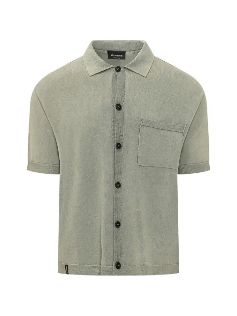 AROVESCIO short-sleeve chest-pocket shirt