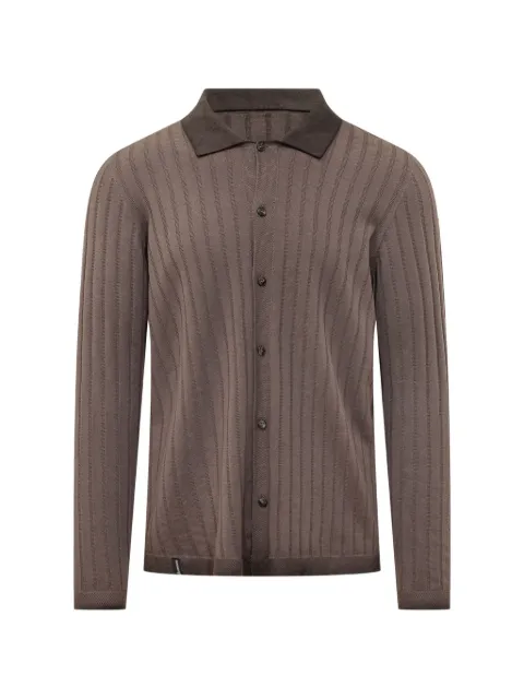 AROVESCIO ribbed long-sleeve shirt