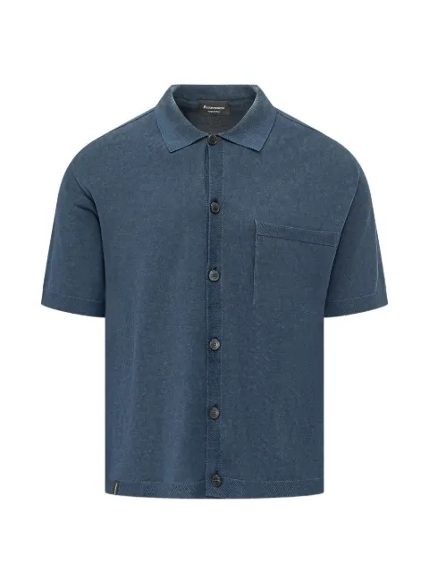 AROVESCIO short-sleeved chest-pocket shirt